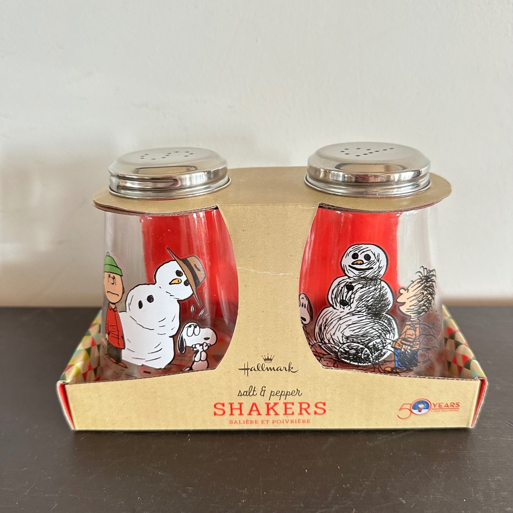 Hallmark Peanuts Charlie Brown Christmas 50 Years Salt and Pepper Shakers Set